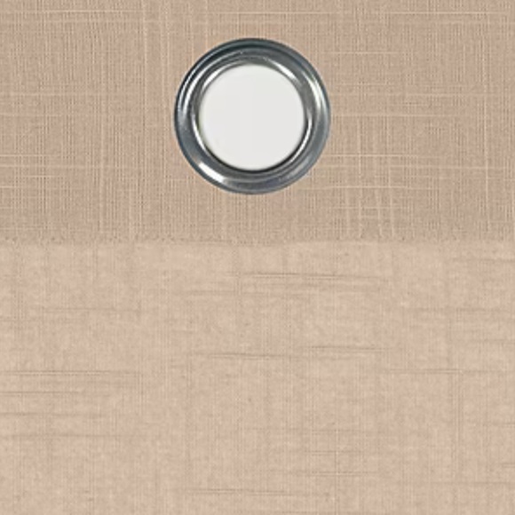 Fieldcrest Arden Solid Cotton Sheer Grommet Top Single Curtain Panel-stone - Picture 2 of 4